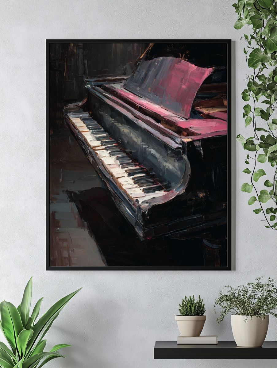 Pink Piano — Fine-Art Print. — room view 4