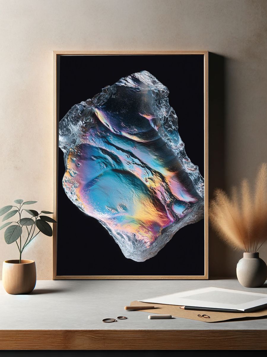 Iridescent Crystal — Fine Art Print. — room view 2