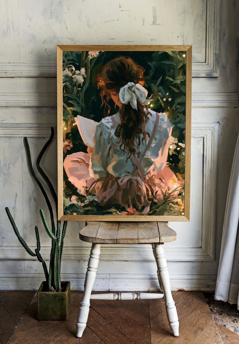 Garden Girl Fine-Art Poster. room preview