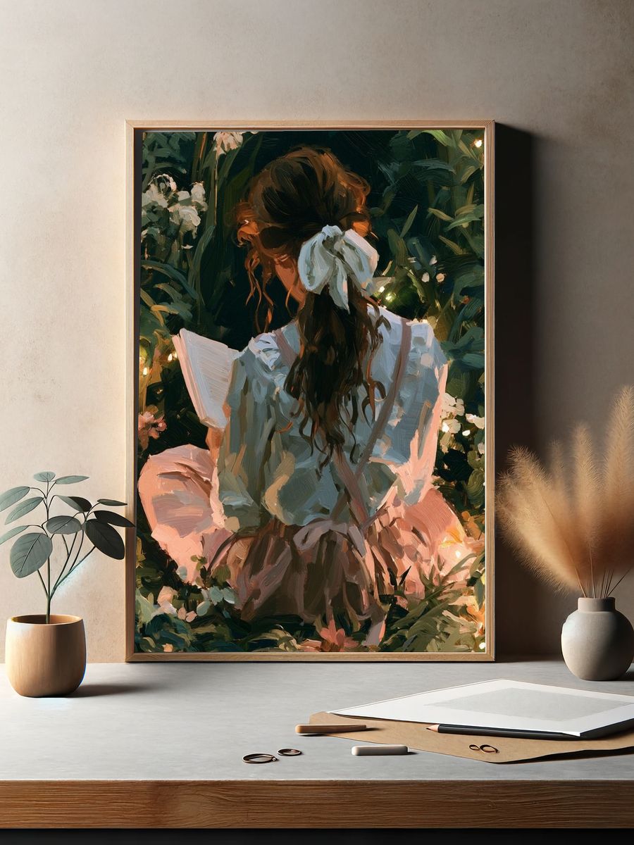 Garden Girl Fine-Art Poster. — room view 2