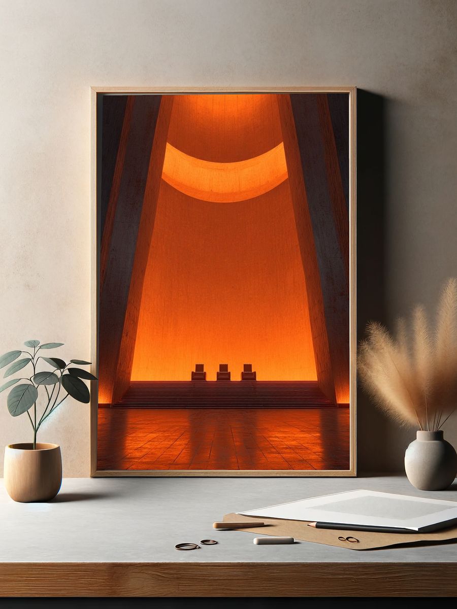 Futuristic Architecture — Fine Art Print. — room view 2