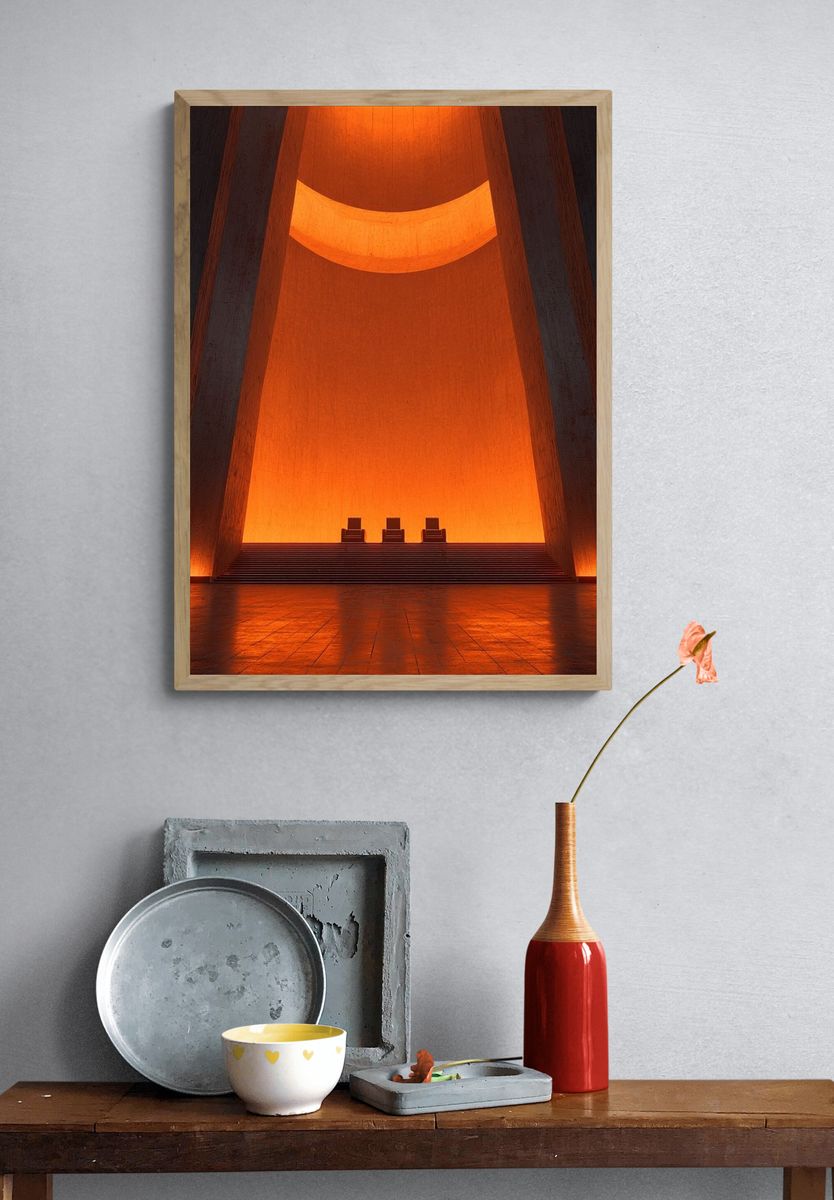 Futuristic Architecture — Fine Art Print. — room view 3