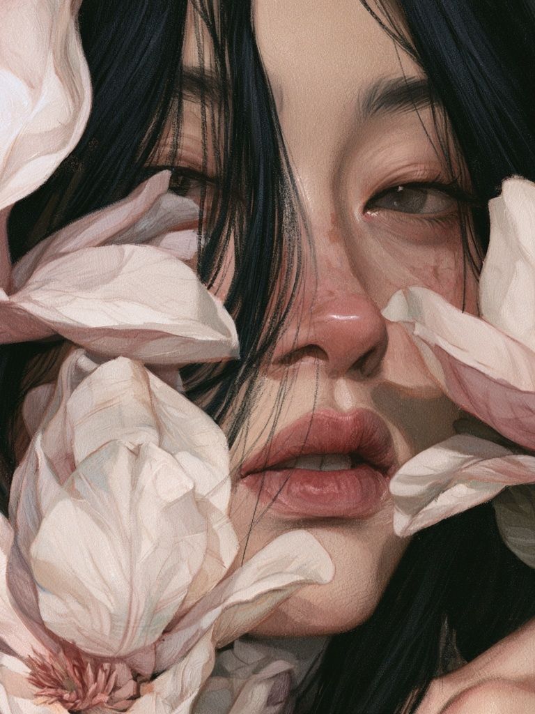 Floral Portrait Fine-Art Poster. poster — fine-art art