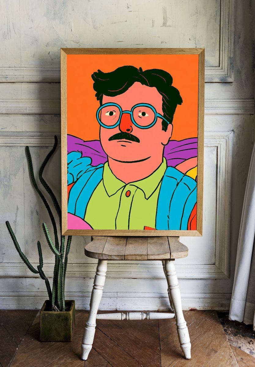 Pop Art Portrait Poster. room preview