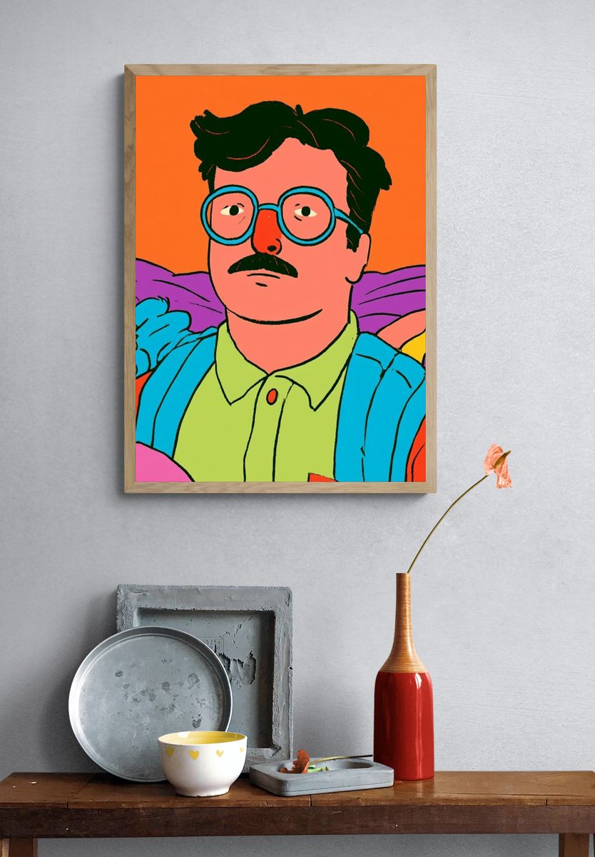 Pop Art Portrait Poster. — room view 3