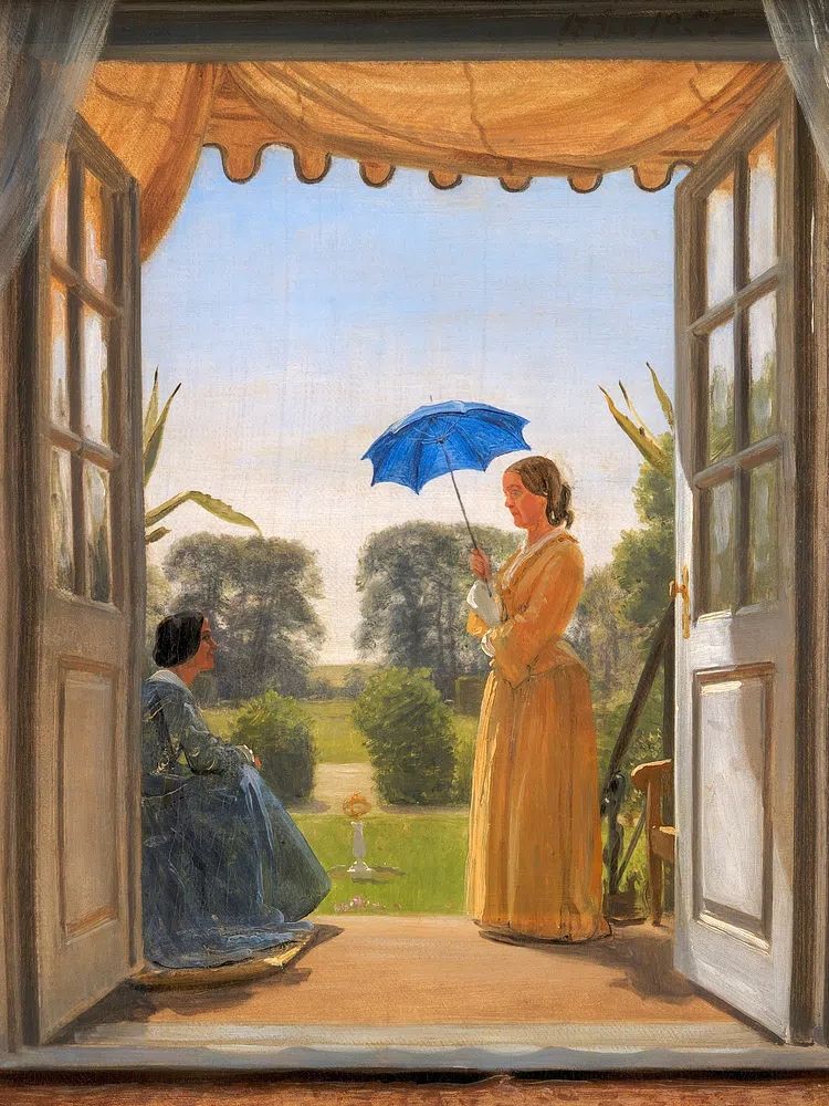Women in Garden — Fine Art Print. poster detail