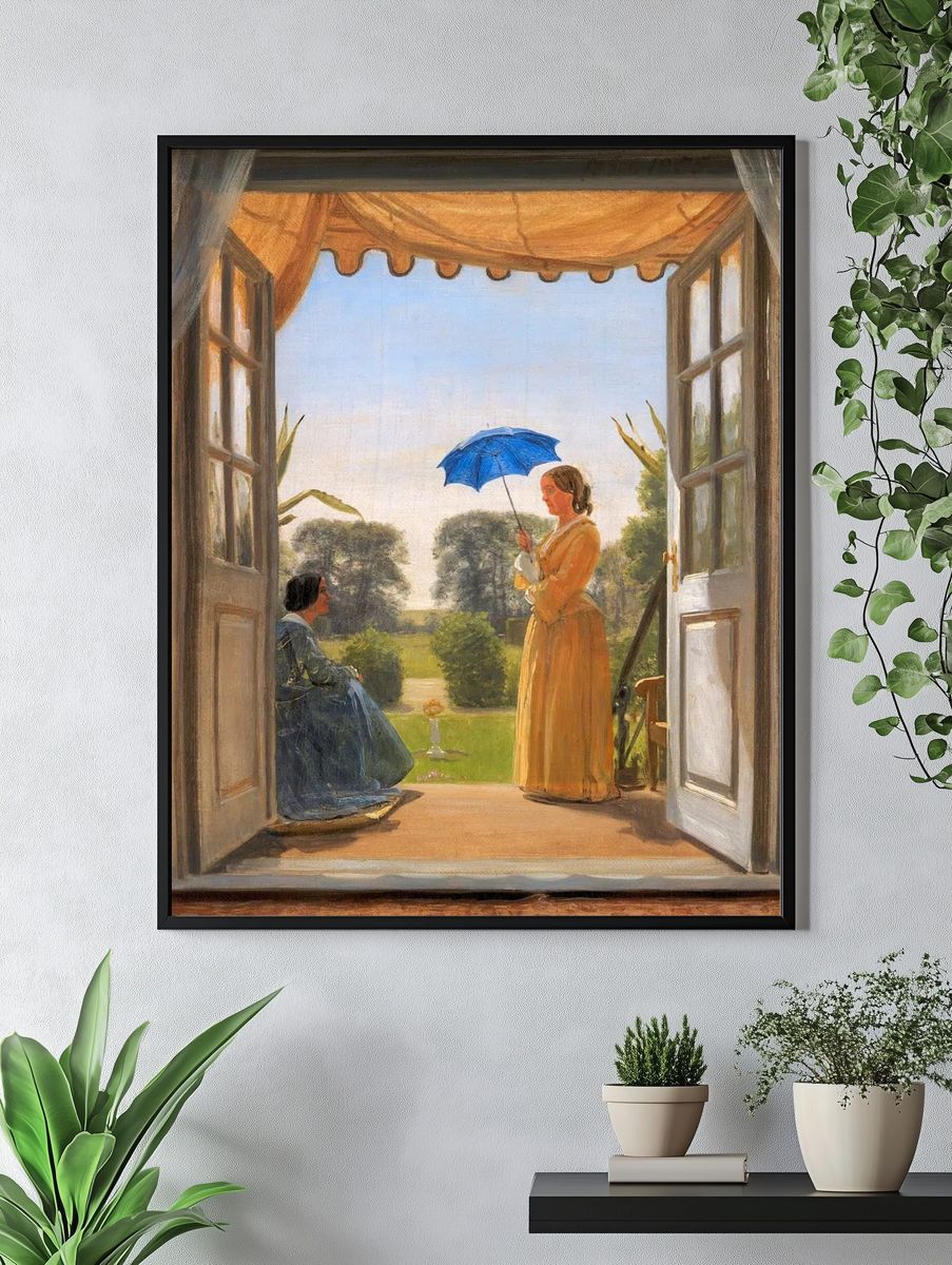 Women in Garden — Fine Art Print. — room view 4