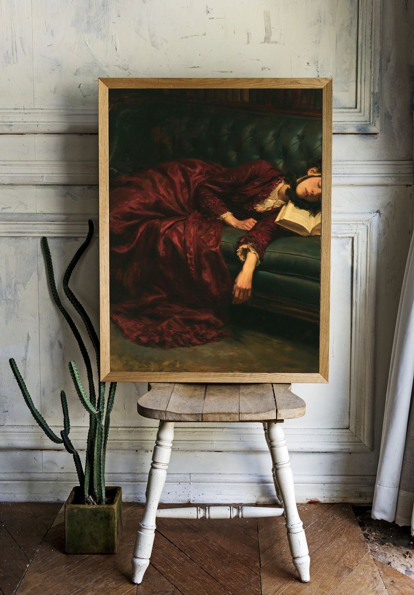 Sleeping Reader Fine-Art Print. — room view 1