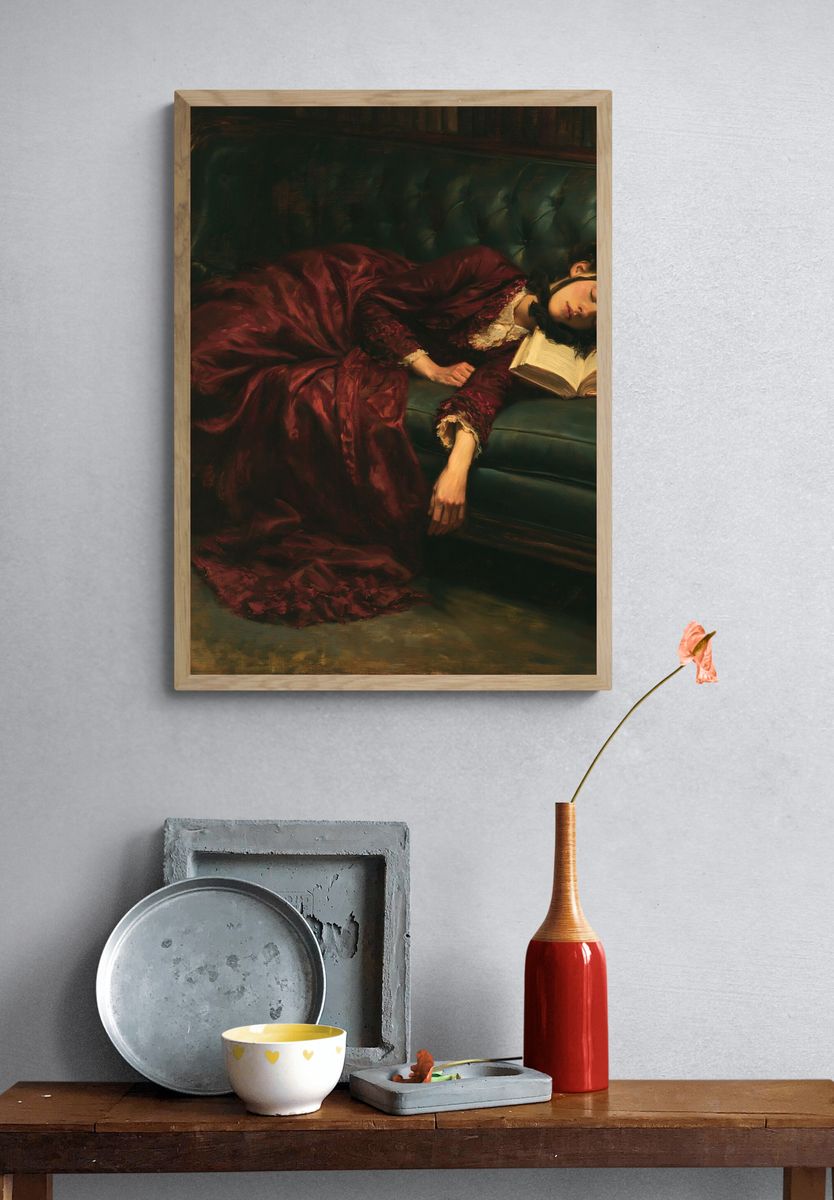 Sleeping Reader Fine-Art Print. — room view 3