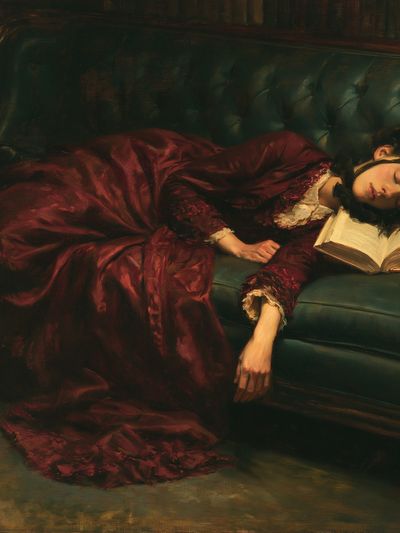Sleeping Reader Fine-Art Print. poster