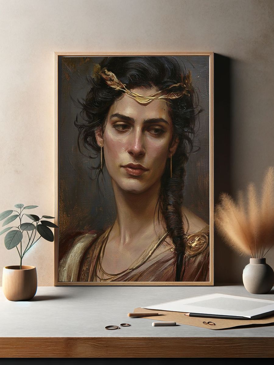 Classical Woman Portrait Fine-Art Print. — room view 2