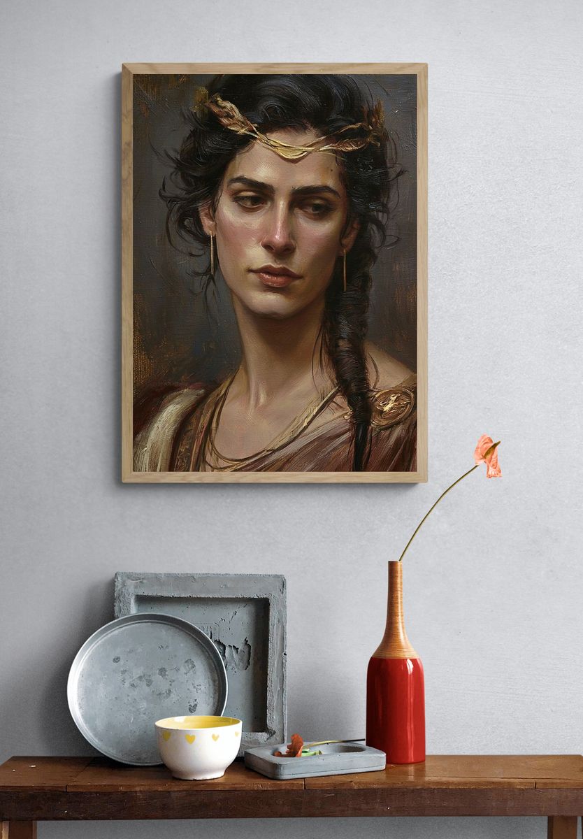 Classical Woman Portrait Fine-Art Print. — room view 3