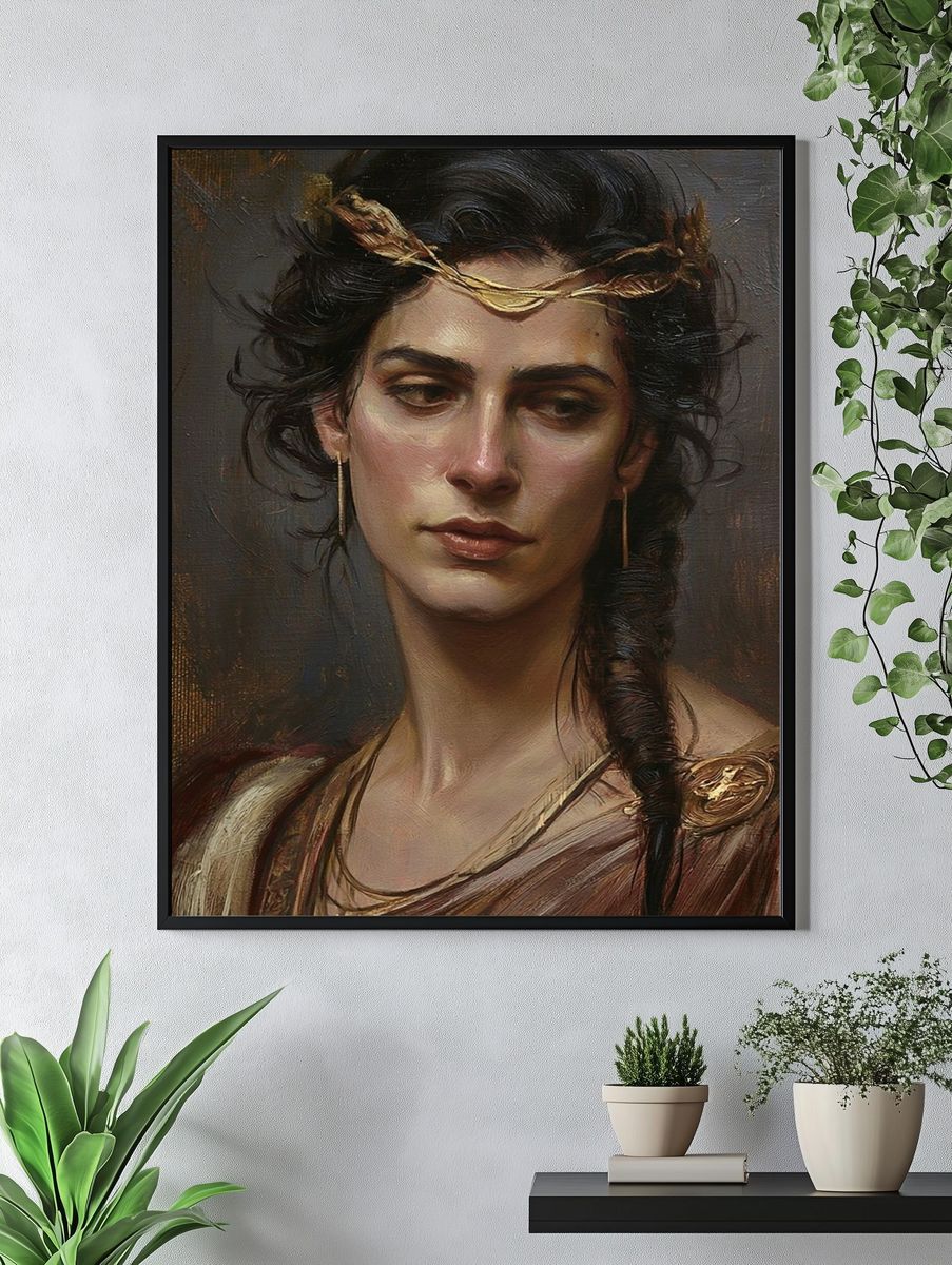 Classical Woman Portrait Fine-Art Print. — room view 4