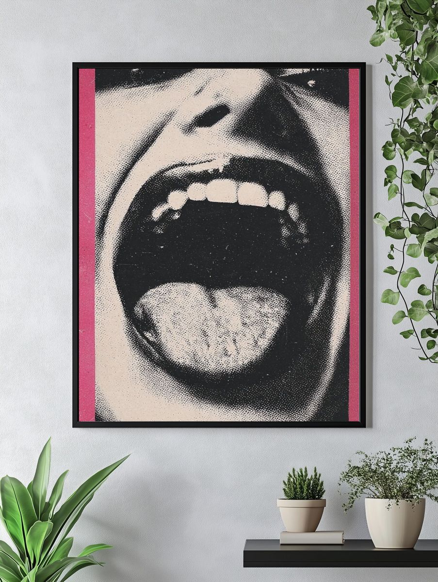 Screaming Face Pop-Art Poster. — room view 4