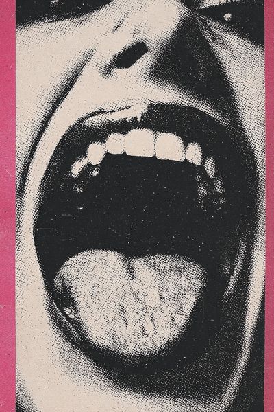 Screaming Face Pop-Art Poster.