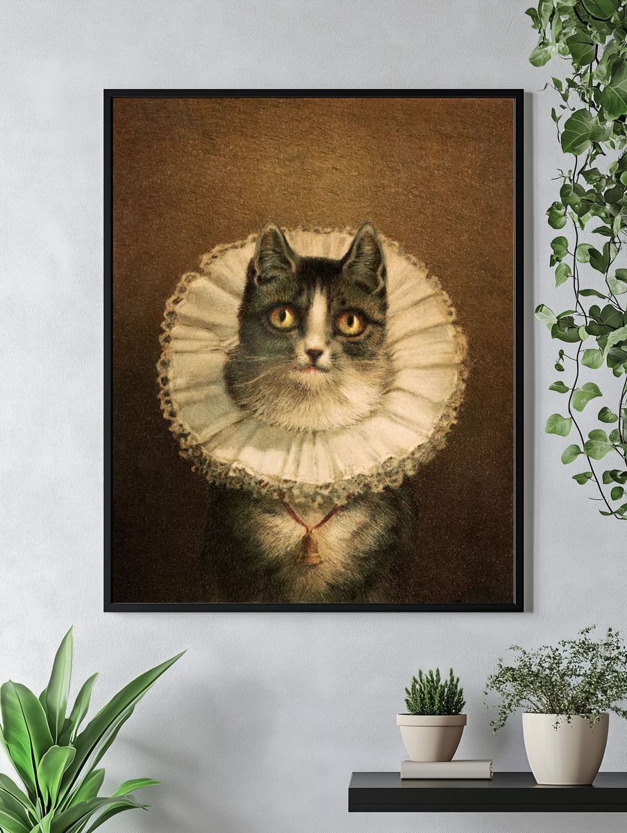 widow (1861–1897), vintage cat portrait. — room view 4