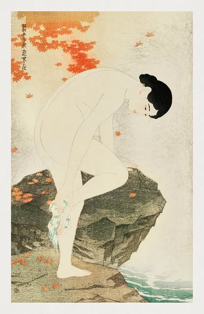 Nude Woman by the Water — Fine Art Print. poster print