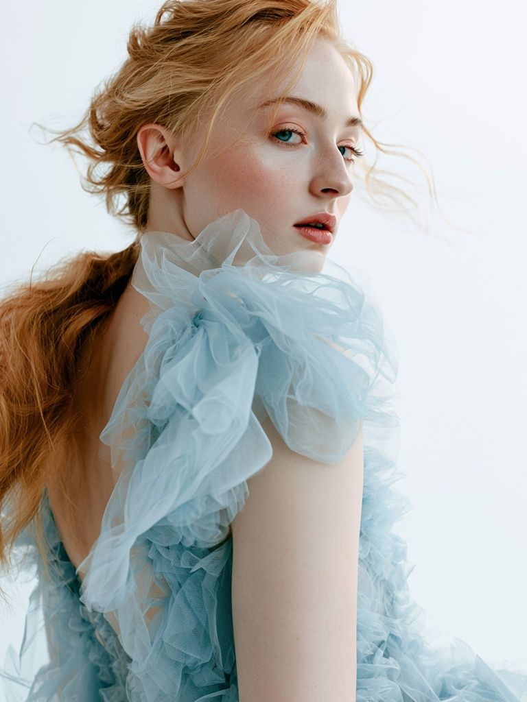 Ethereal Fashion Portrait Poster. poster detail