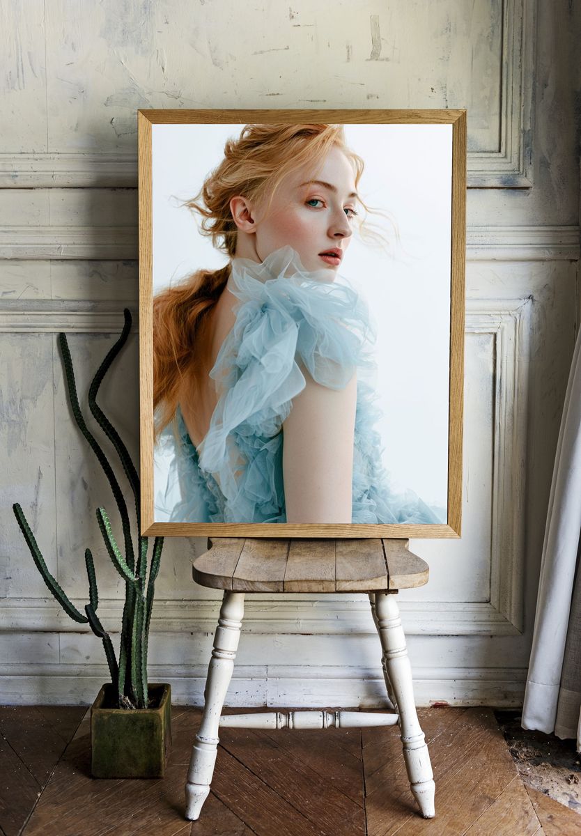 Ethereal Fashion Portrait Poster. room preview