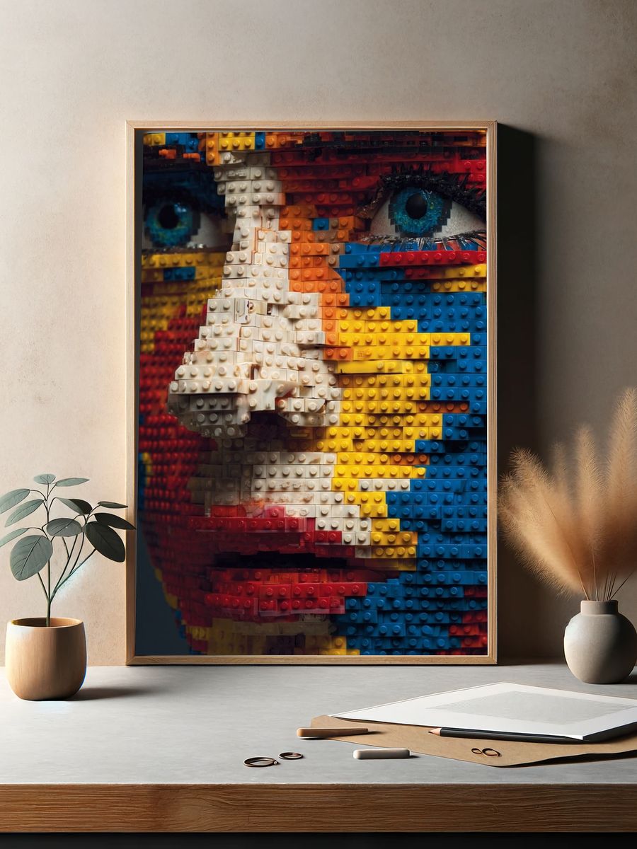 LEGO Portrait Pop-Art Print. — room view 2