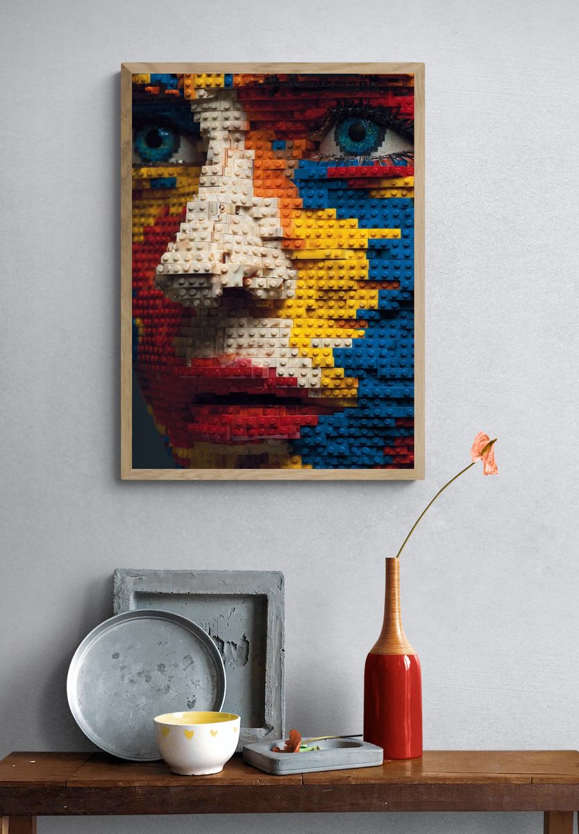 LEGO Portrait Pop-Art Print. — room view 3
