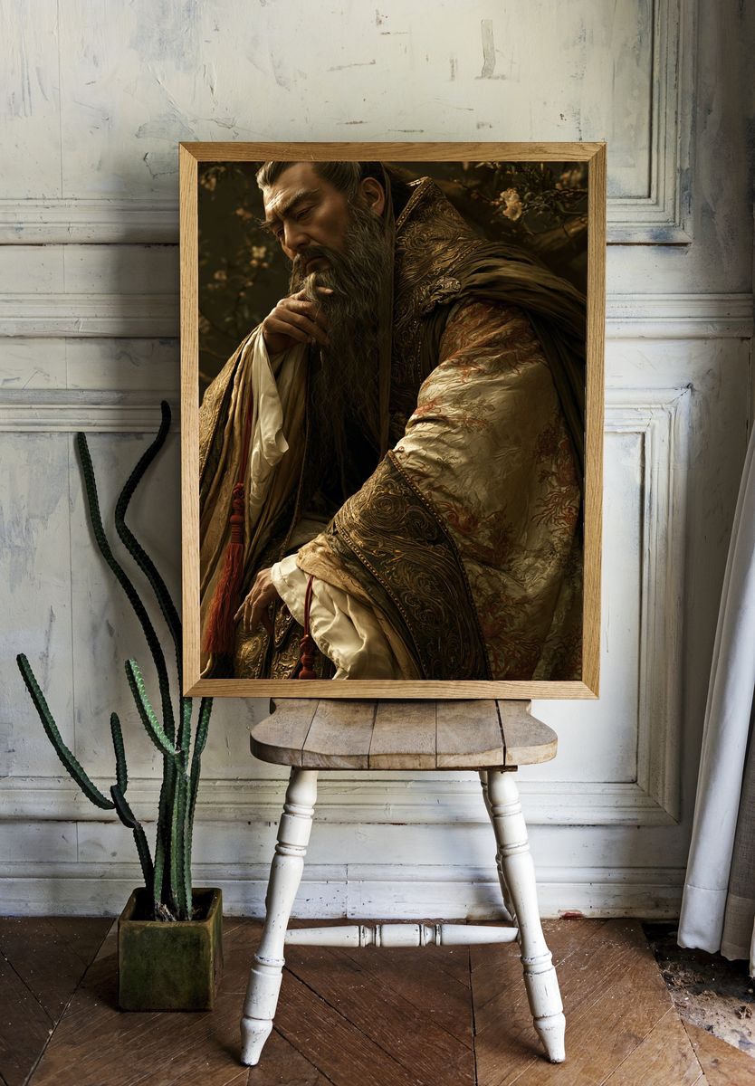 Imperial Sage Portrait Print. — room view 1