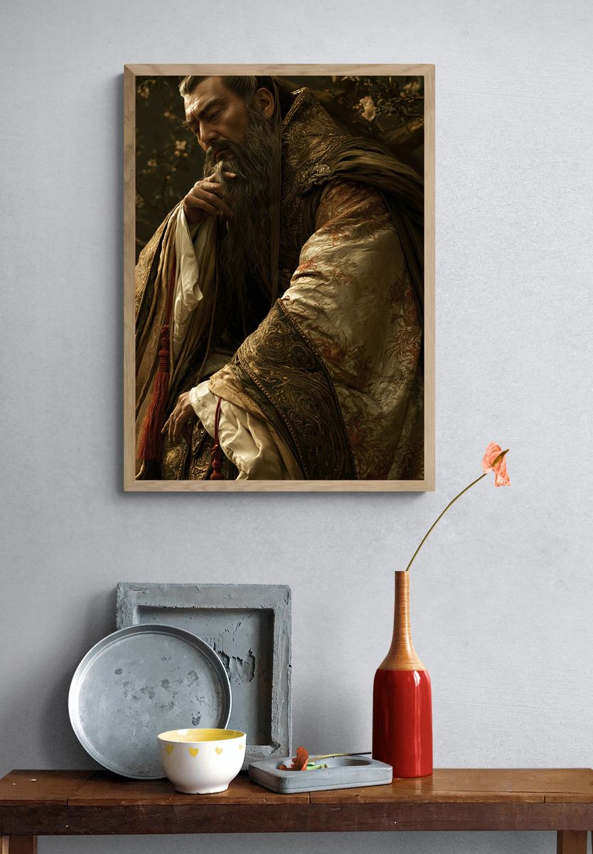 Imperial Sage Portrait Print. — room view 3
