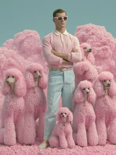 Pink Poodle Fashion Poster.