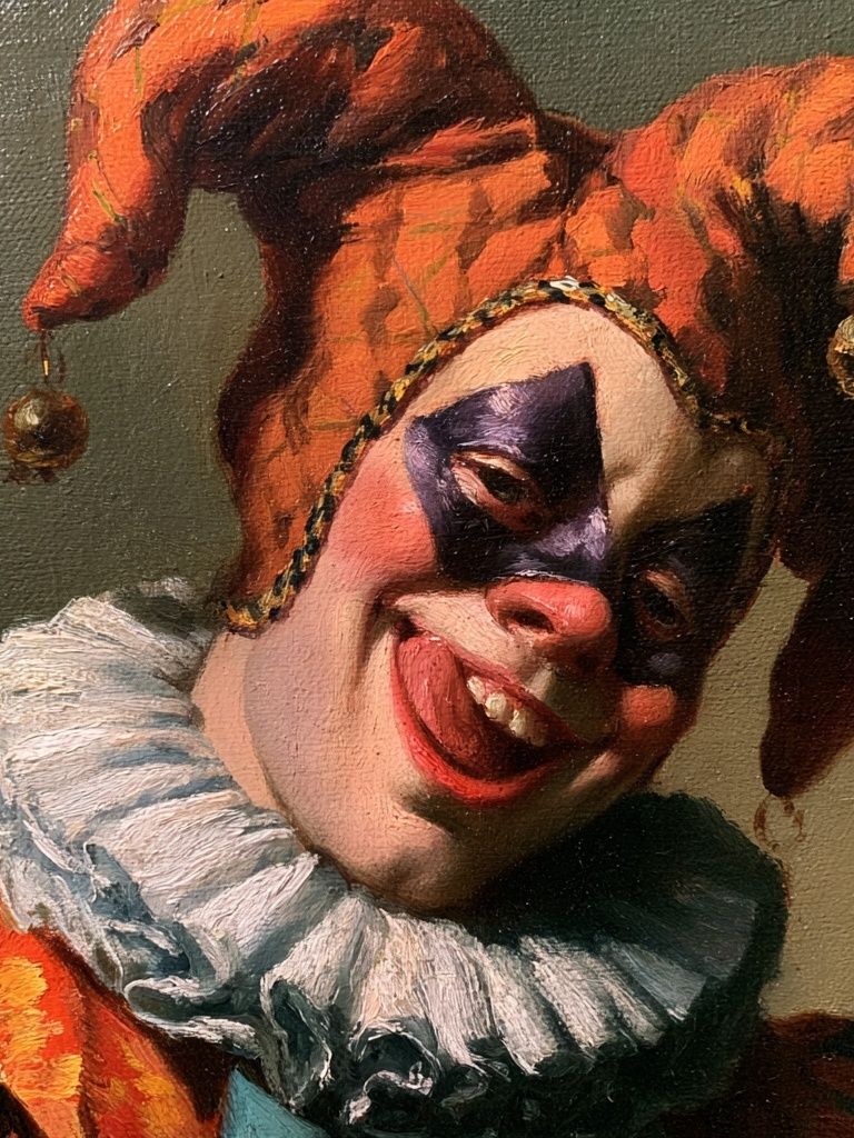 Harlequin Portrait Fine-Art Poster. poster detail