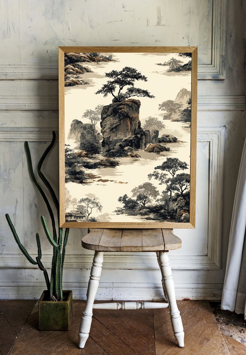 Serene Landscape — Fine Art Print. — room view 1
