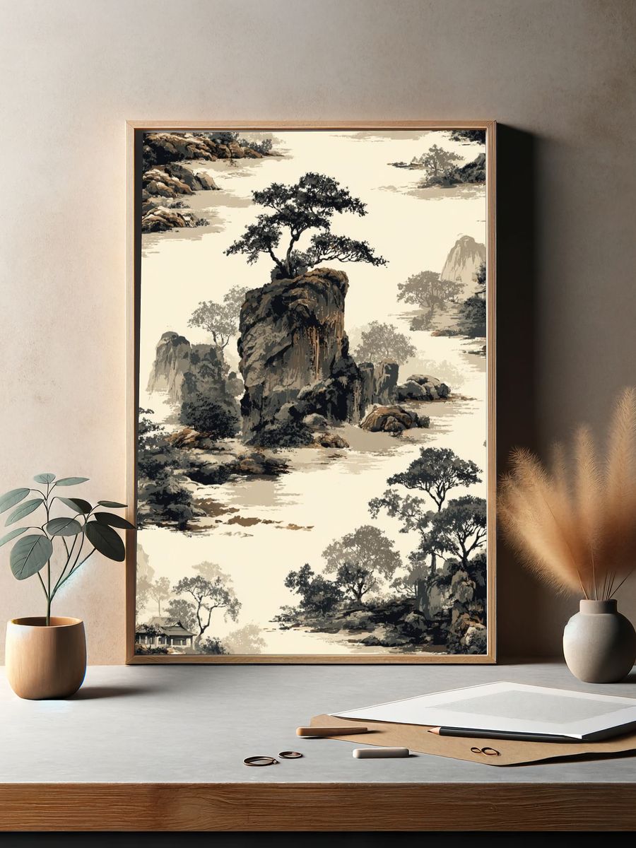 Serene Landscape — Fine Art Print. — room view 2