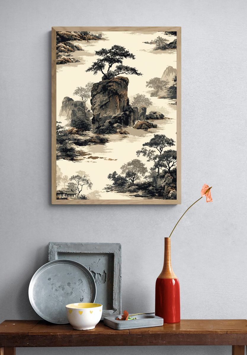 Serene Landscape — Fine Art Print. — room view 3
