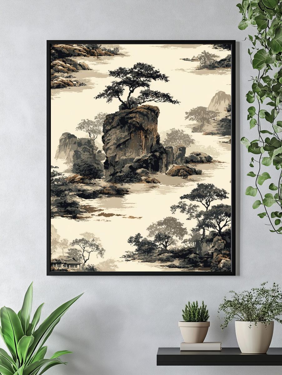 Serene Landscape — Fine Art Print. — room view 4