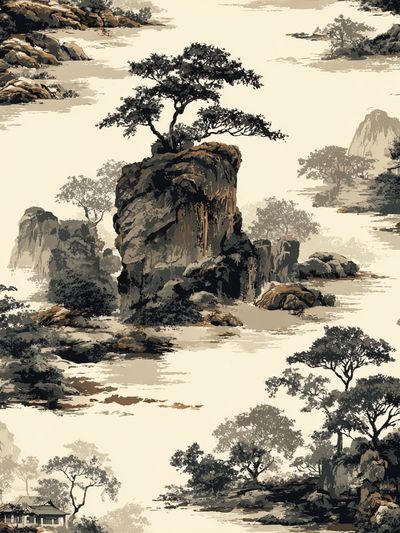 Serene Landscape — Fine Art Print. poster