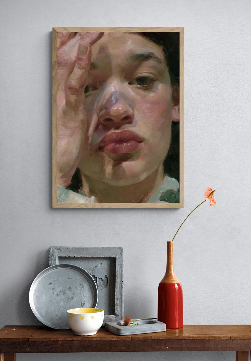 Contemplative Portrait Fine-Art Print. — room view 3