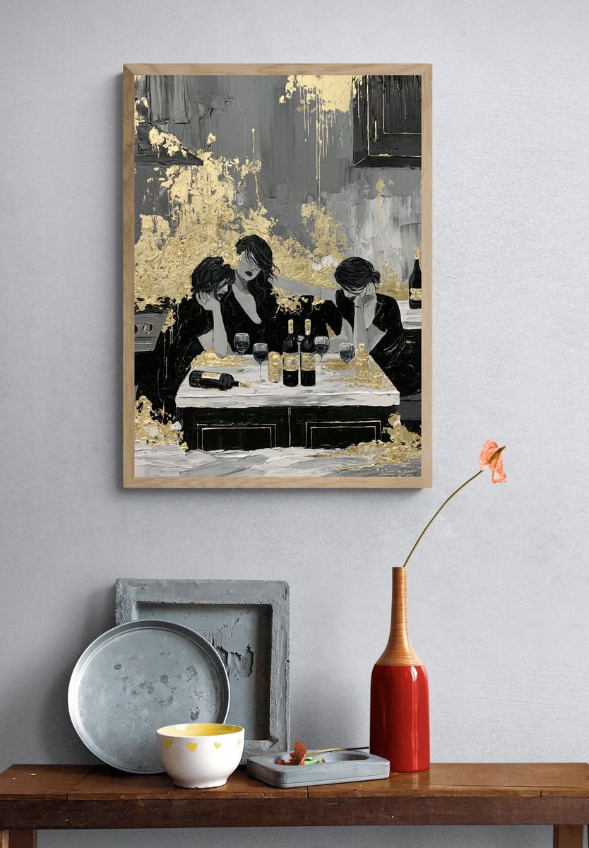 Champagne Dinner Party — Contemporary Print. — room view 3