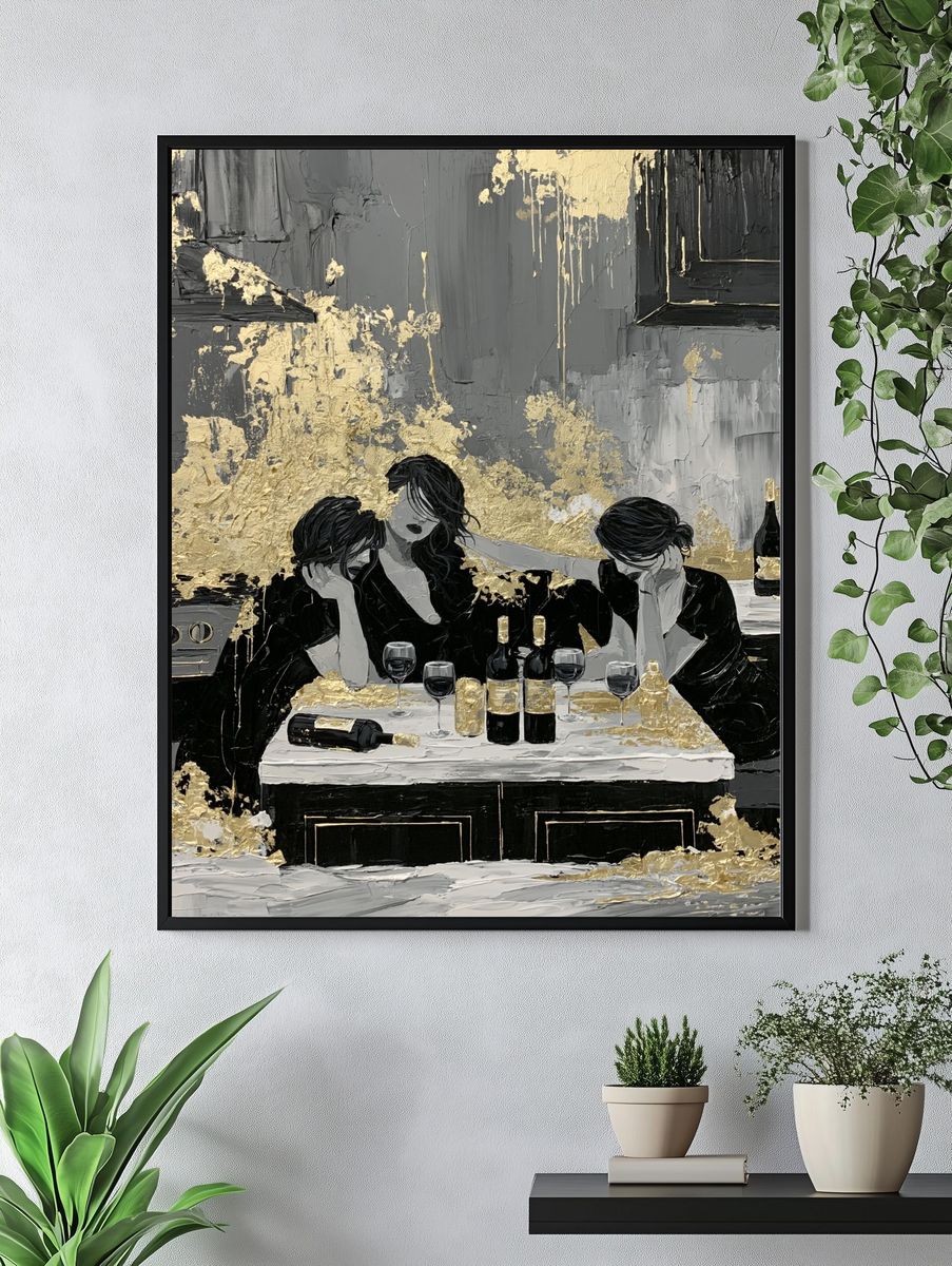 Champagne Dinner Party — Contemporary Print. — room view 4