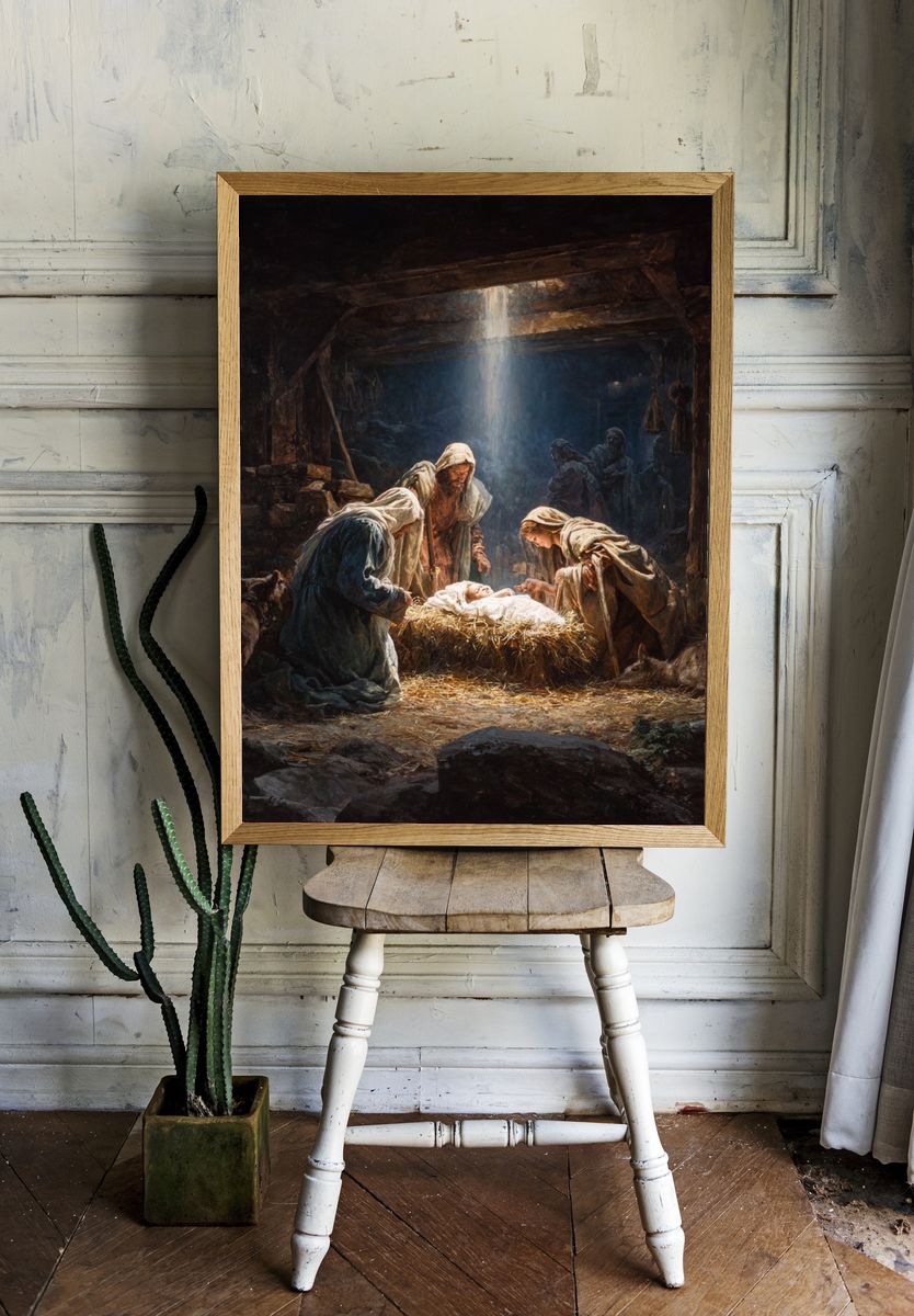 Nativity Scene Fine-Art Poster. room preview