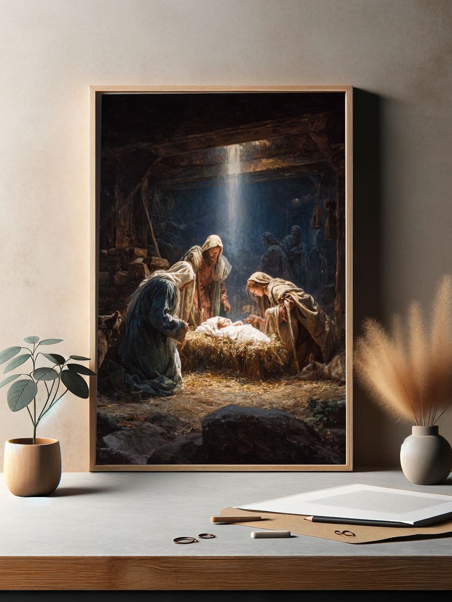 Nativity Scene Fine-Art Poster. — room view 2