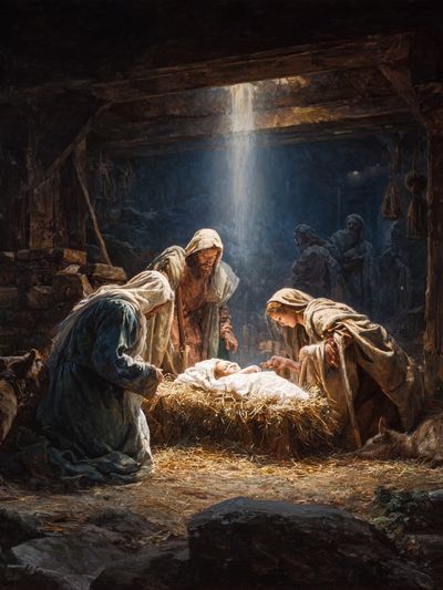 Nativity Scene Fine-Art Poster.