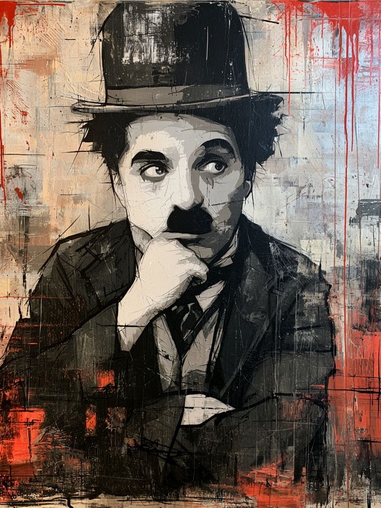 Charlie Chaplin Pop-Art Poster. poster — fine-art art