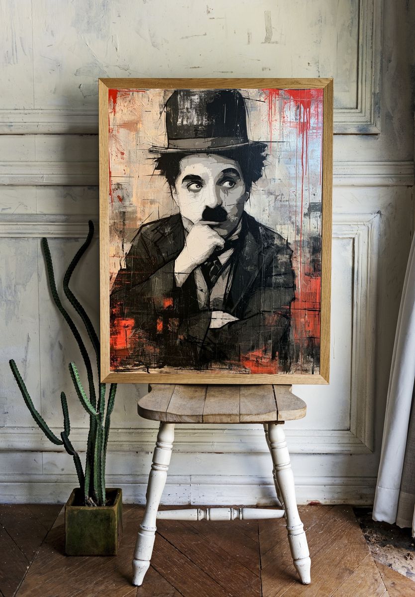 Charlie Chaplin Pop-Art Poster. room preview