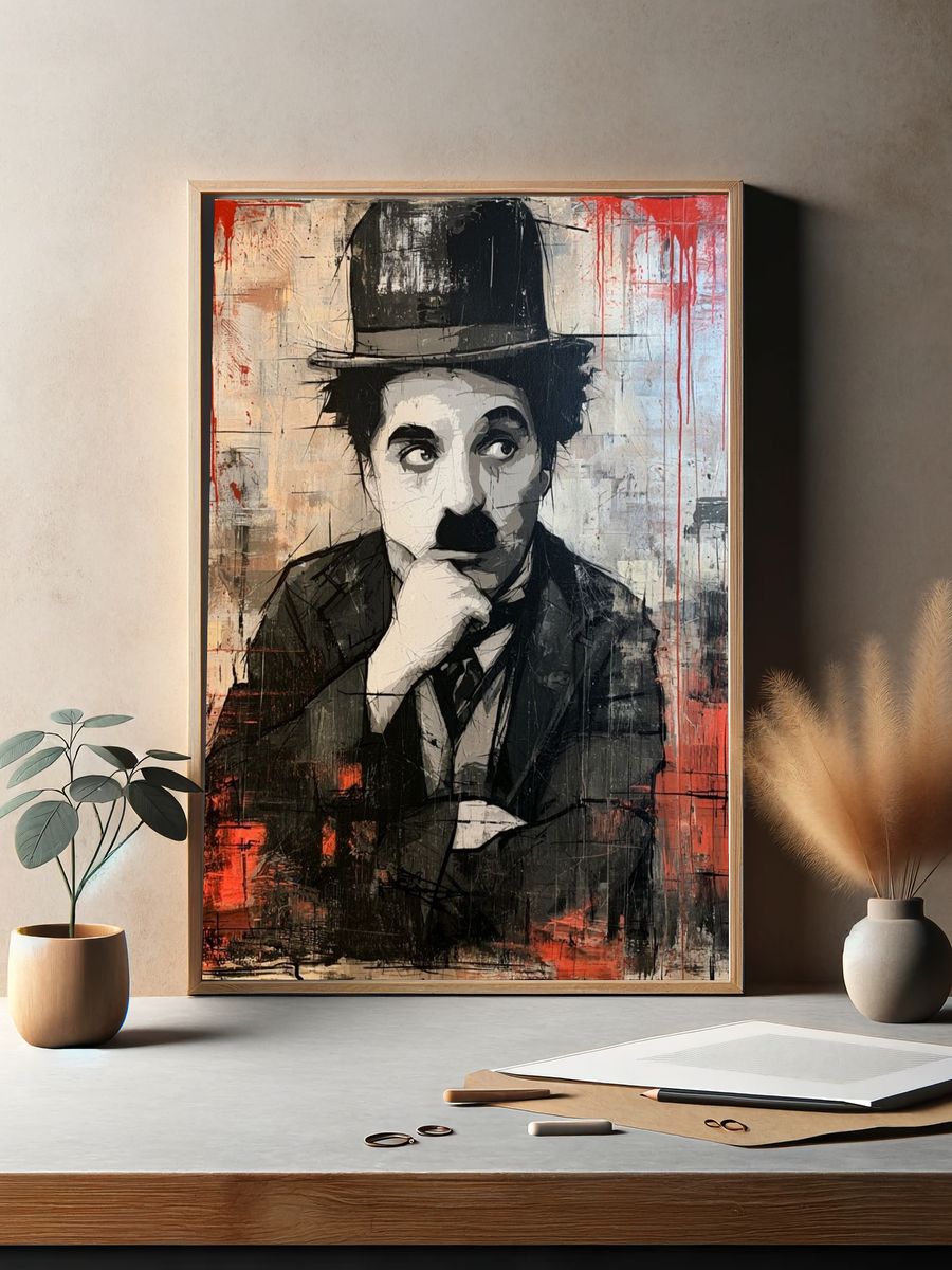 Charlie Chaplin Pop-Art Poster. — room view 2