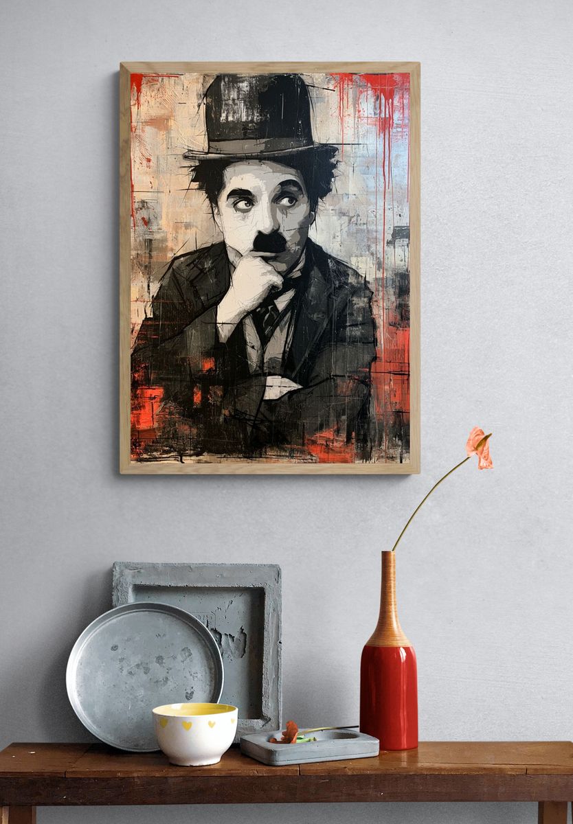 Charlie Chaplin Pop-Art Poster. — room view 3