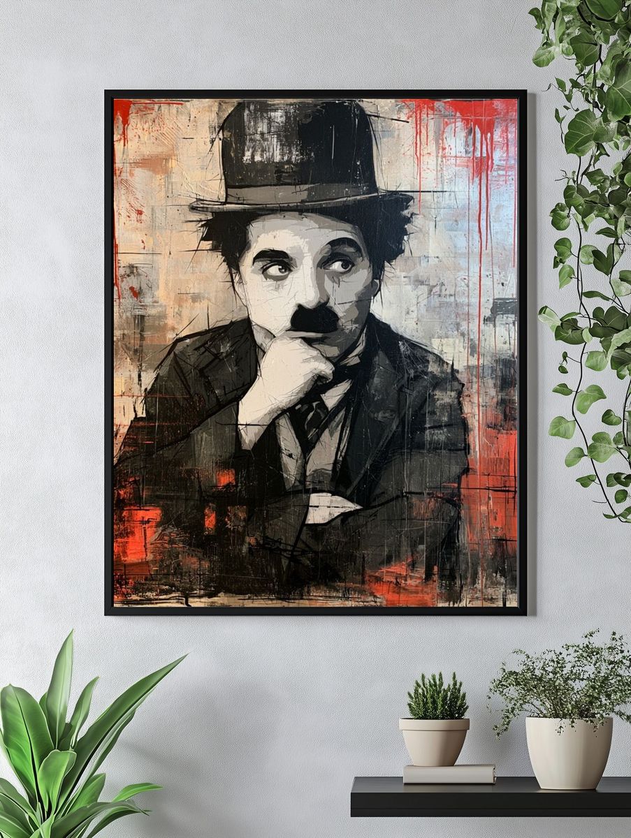 Charlie Chaplin Pop-Art Poster. — room view 4