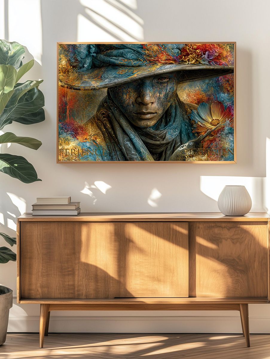 Mystic Floral Portrait Fine-Art Poster. — room view 3