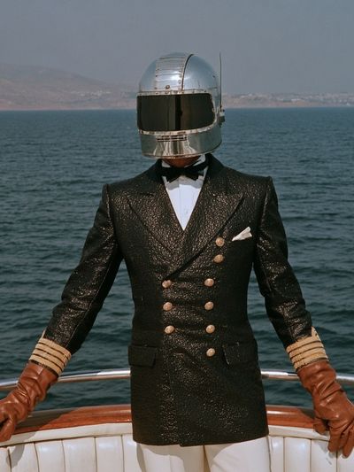 Helmeted Captain Portrait Print.