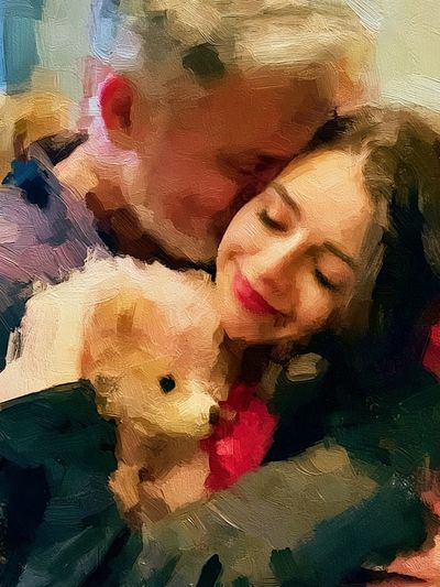 Mother and Child Oil Portrait Poster.