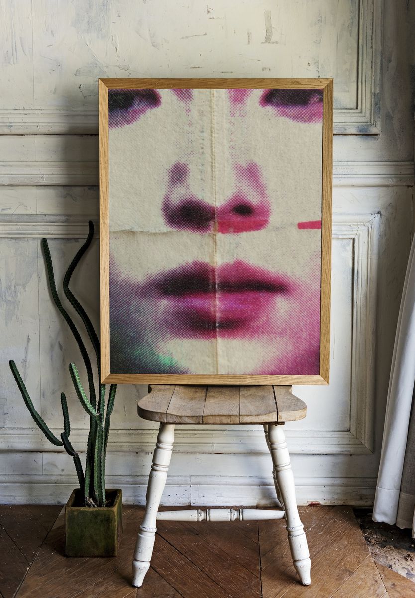 Pop Art Face Close-Up Poster. room preview