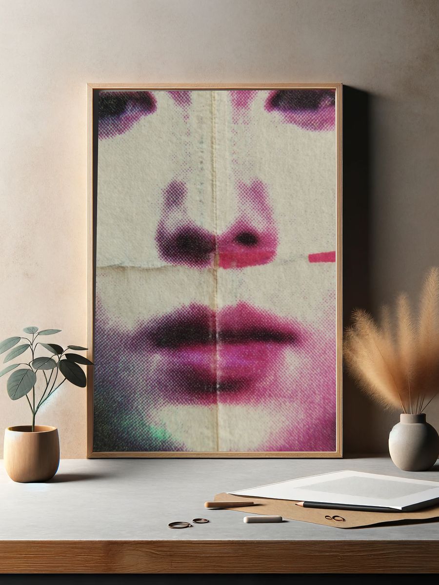Pop Art Face Close-Up Poster. — room view 2